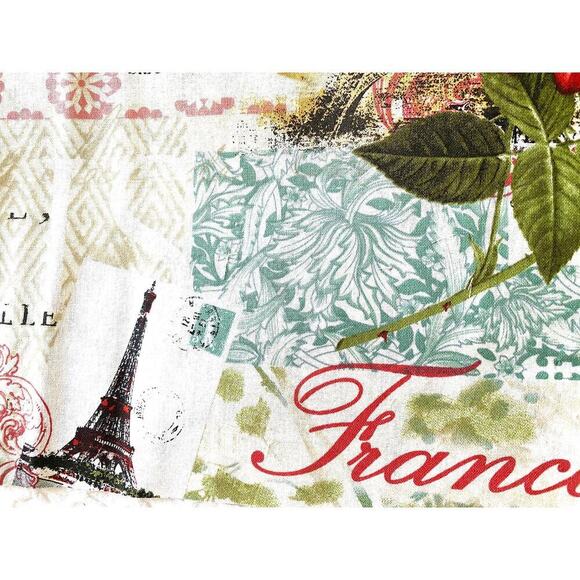 Pre-cut Paris Theme Fabric Swatch 51 Pieces Pink, Brown, Greenery, Eiffel Tower - Picture 4 of 7